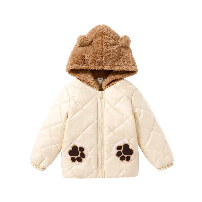 Photo 1 of  Jacket Toddler Girls Boys Winter Long Sleeve Fashion Cat Prints Thick Warm Hooded Down Soft Coat Down Paraks   SIZRE   / 2Y 