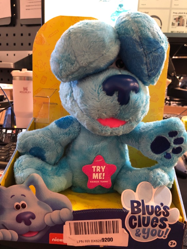 Photo 2 of Blue’s Clues & You! Peek-A-Blue, Interactive Barking Peek-A-Boo Stuffed Animal, Dog, Kids Toys for Ages 3 Up by Just Play