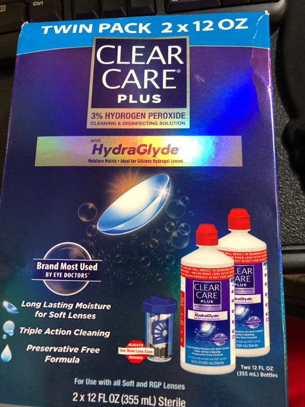 Photo 2 of Clear Care Cleaning & Disinfection Solution-12 oz, Twin Value Pack