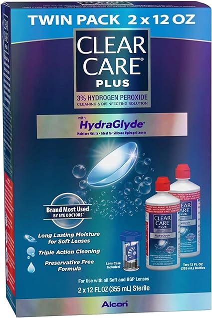 Photo 1 of Clear Care Cleaning & Disinfection Solution-12 oz, Twin Value Pack