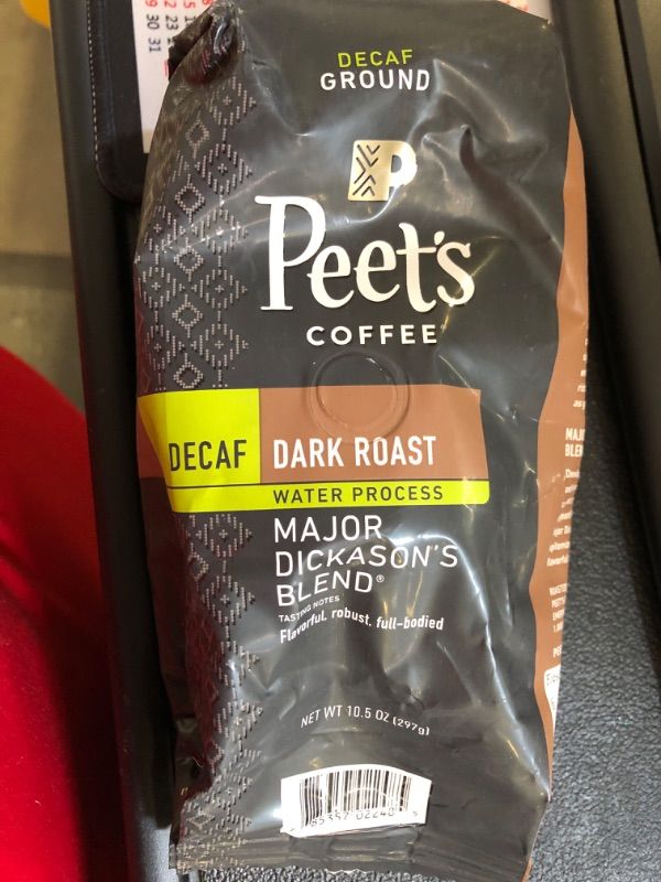Photo 2 of Peet's Coffee, Dark Roast Decaffeinated Ground Coffee - Decaf Major Dickason's Blend 10.5 Ounce Bag Decaf Major Dickason's 10.5 Ounce (Pack of 1)