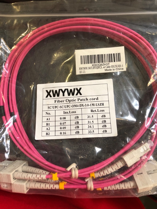 Photo 1 of 30-100M OM4 Jumper LC-LC Duplex 10 Gigabit multimode DX SC FC ST Duplex MM Fiber Extension Cable sc-lc FTTH Jumper (Size : 30M, Color : FC-FC)