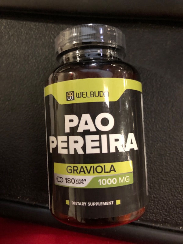 Photo 2 of 180 Capsules - 600mg Pao Pereira Herb Extract 10:1 with 400mg Graviola Soursop - Combined Formula for Immune System, Comfortable Mind, Body Management & Strength Support