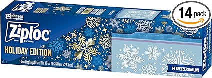 Photo 1 of Ziploc Gallon Food Storage Freezer Bags, Holiday Packaging May Vary