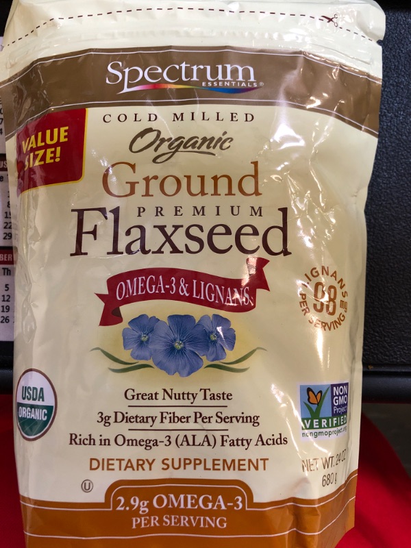 Photo 2 of Spectrum Essentials Organic Ground Premium Flaxseed, 24 Oz
