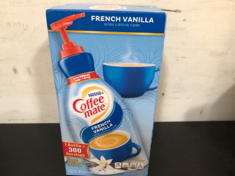 Photo 2 of Coffee-Mate NonDairy Coffee Creamer 1.5L French Vanilla---   exp date 03/2024