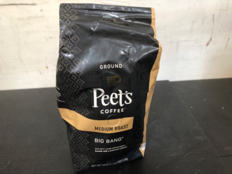 Photo 2 of Peet's Coffee Coffee, Ground, Medium Roast, Big Bang, Peetnik Pack - 18 oz---exp date 05/2024