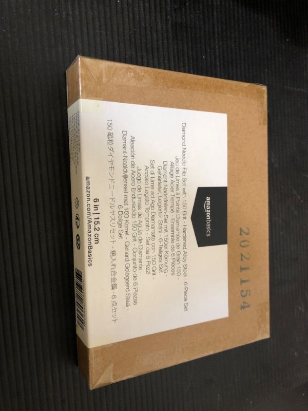 Photo 2 of Amazon Basics Diamond Needle File Set with 150 Grit - Hardened Alloy Steel - 6-Piece Set, 6-inch
