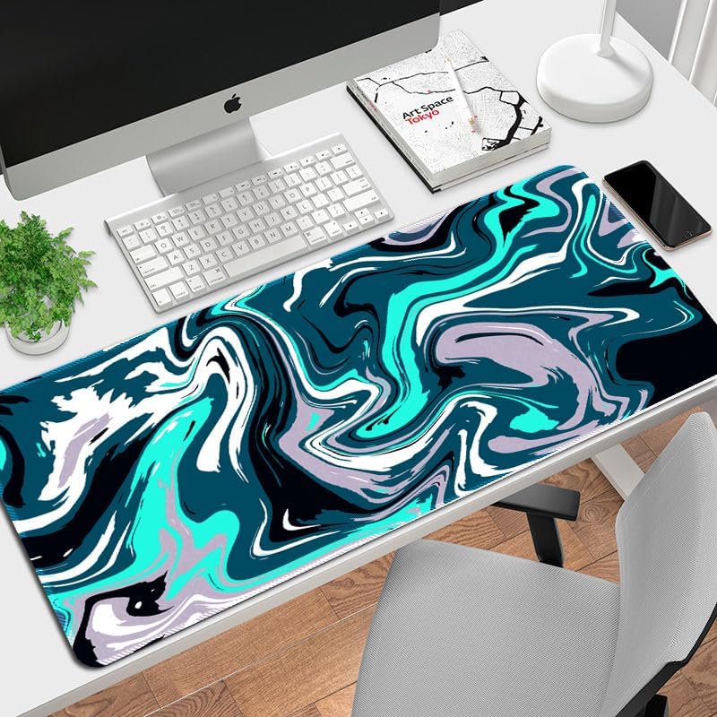 Photo 2 of 1pc----Fluid Pattern Marbled Design Gaming Mouse Pad   L-31.5"L*11.8"W
