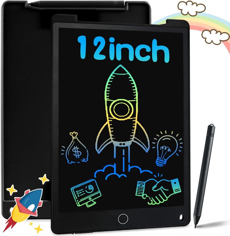 Photo 1 of 12 inch LCD Writing Tablet for Kids Adults, Richgv Drawing Tablet Erasable Drawing Pad Magnetic Drawing Board with Lock Key, Doodle Board for Toddlers, Electronic Notepad Office Gifts Kids Toys Gifts
