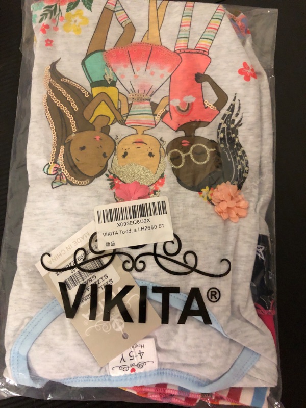 Photo 1 of VIKITA Toddler Girls Dresses Winter Longsleeve Hooded Dress Cotton Casual Dresses with Pockets for 4/5 Years Old Girls