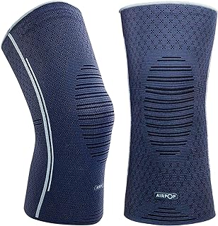 Photo 1 of AIRPOP Knee Brace for Knee Pain - Anti-slip, Knee Compression Sleeve Support 2 Pack, Medical Grade Knee Pads, for Running, Dancing, Workout, Sports, Hiking - Blue, Medium https://a.co/d/bwzp7XD