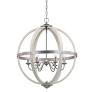 Photo 1 of  Lighting Collection Giordano Crystal 19-inch Diameter Adjustable Hanging Round Chandelier Light Fixture