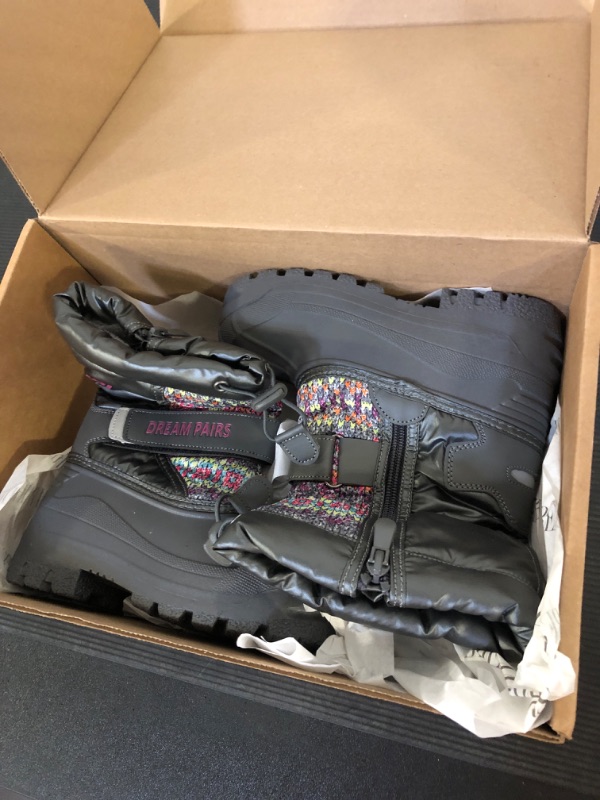 Photo 1 of DREAM PAIRS Boys and Girls Mid Calf Waterproof Winter Snow Boots