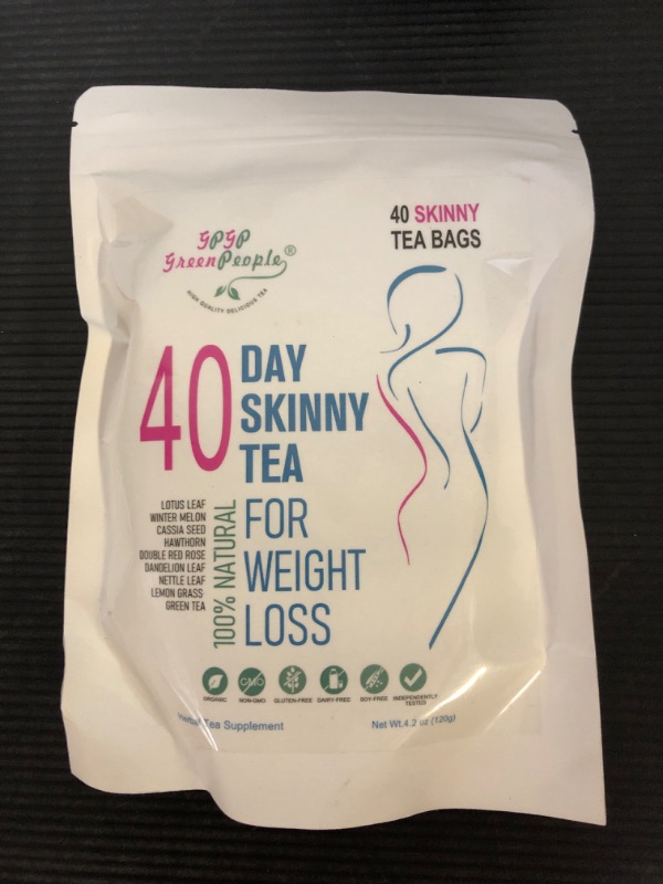 Photo 1 of GPGP GreenPeople Detox Tea Diet Tea for Body Cleanse - 40 Day Weight Loss Tea for Women, Natural Ingredients, Skinny fit Tea for Slim, Belly Fat (40days) 40 Count (Pack of 1)