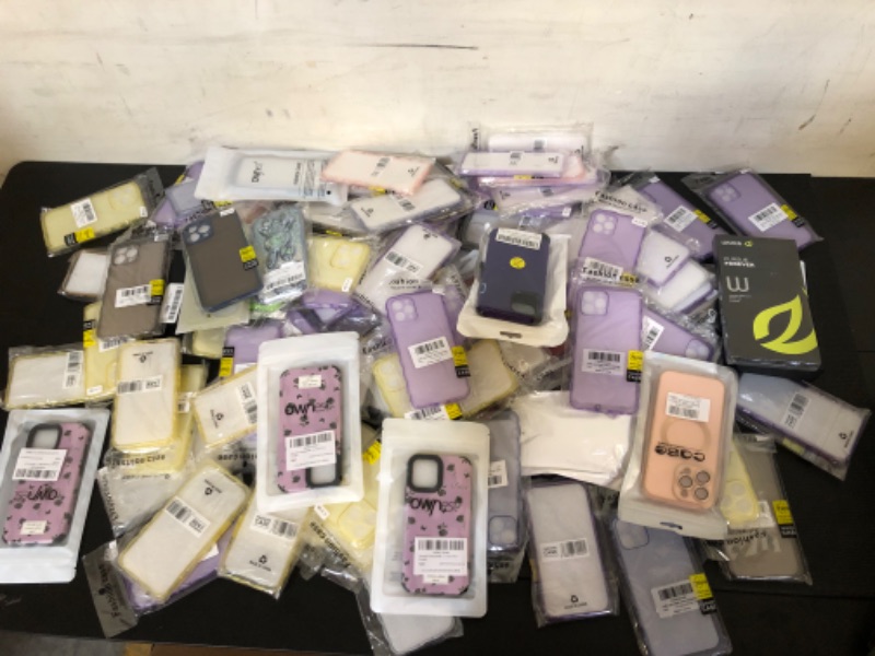 Photo 1 of Assorted Phone Case Box Lot - Various Styles & Color -  Final Sale - No Returns