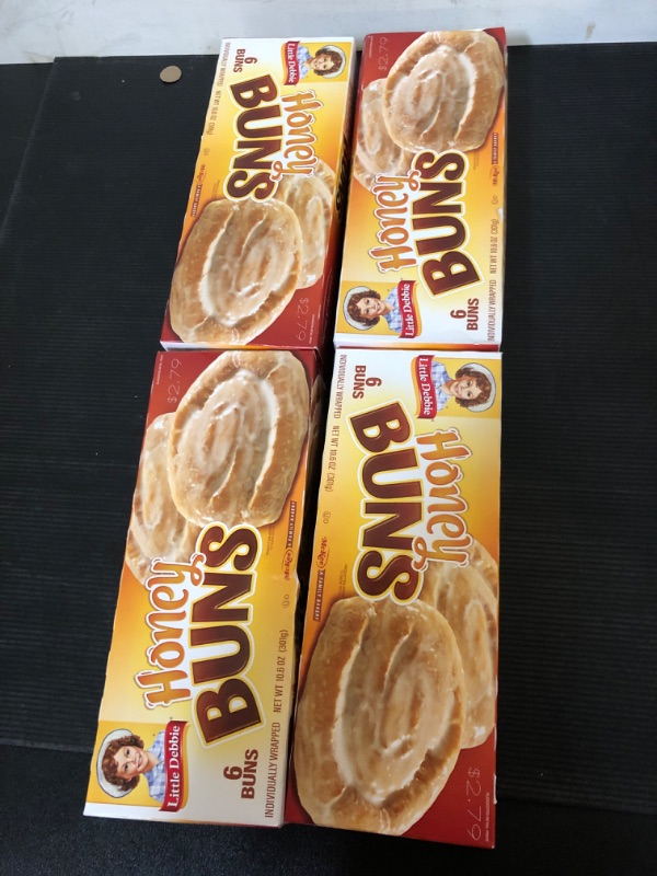 Photo 2 of Little Debbie Honey Buns, 36 Individually Wrapped Breakfast Pastries (6 Boxes) 4 pack