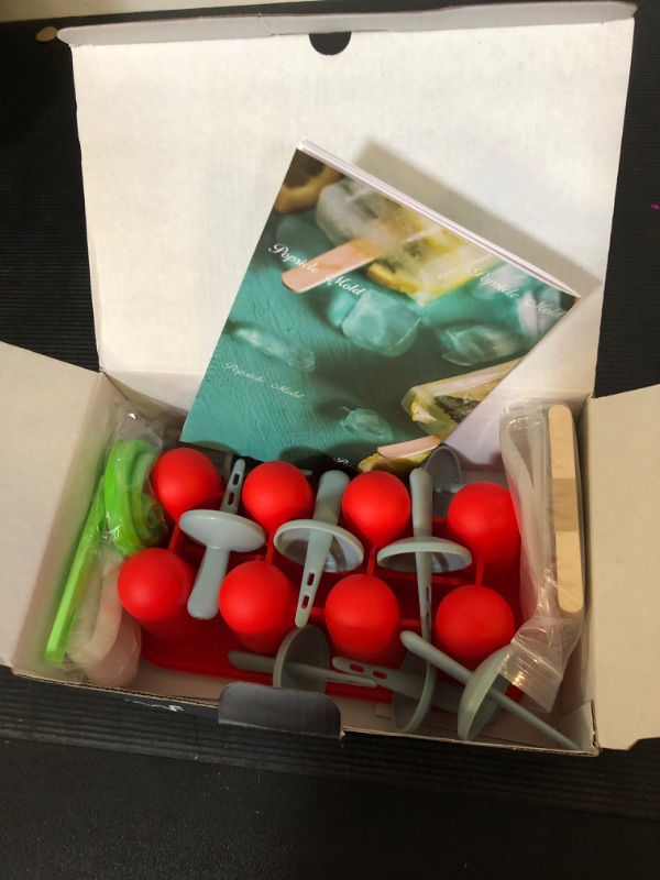 Photo 1 of WIBIMEN Popsicle Mold Set, 8 Pieces Mini Silicone Popsicle Maker, BPA-Free Easy Release Homemade Ice Pop Molds, Ice Cream Molds with 50 Popsicle Sticks, 50 Popsicle Bags, 8 Reusable Popsicle Sticks Red