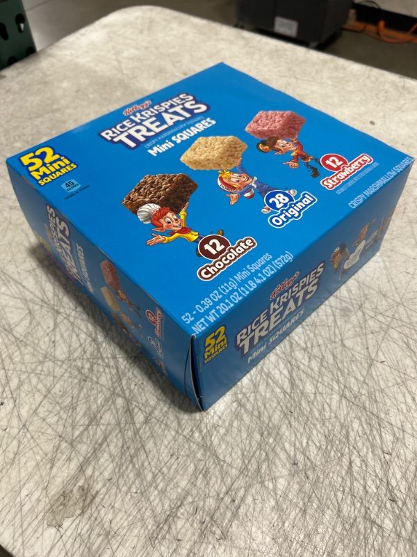 Photo 2 of Rice Krispies Treats Mini Squares, Kids Snacks, Lunch Snacks, Variety Pack, 20.1oz Box (52 Bars)