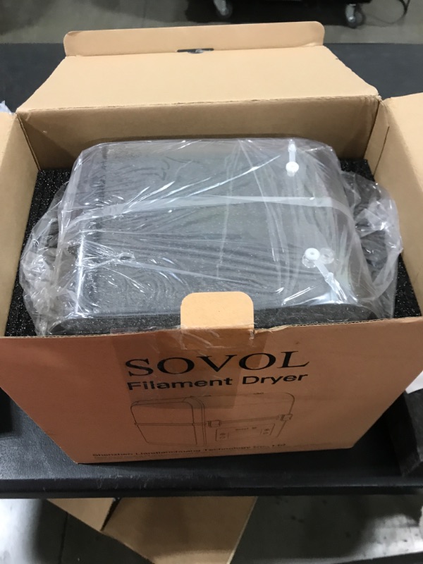 Photo 2 of Sovol Filament Dryer, SH01 Filament Dehydrator 3D Printer Spool Holder, Dry Box for Keeping Filament Dry During 3D Printing, Compatible with 1.75mm, 2.85mm Filament and PLA PETG TPU ABS Material White