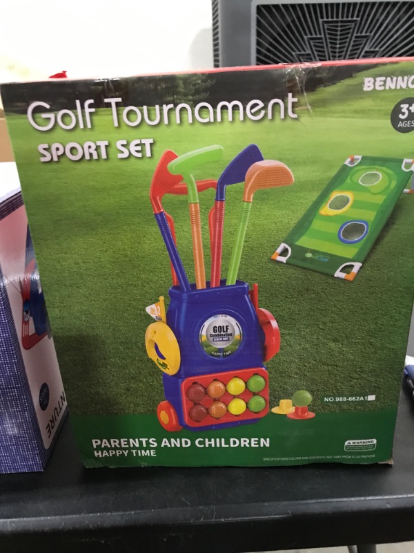 Photo 2 of Bennol Toddler Golf Set Toys for Kids, Upgraded Kids Golf Cart Toys Sets with 8 Balls, 1 Golf Board and 1 Mat, Indoor & Outdoor Golf Toys for 3 4 5 6 Year Old Boys Girls Toddlers kids golf clubs,toddler golf set