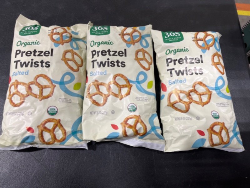 Photo 1 of 365 by Whole Foods Market, Organic Mini Pretzel Twists, 8 Ounce Salted 8 Ounce (Pack of 3) BB JULY 2 2024