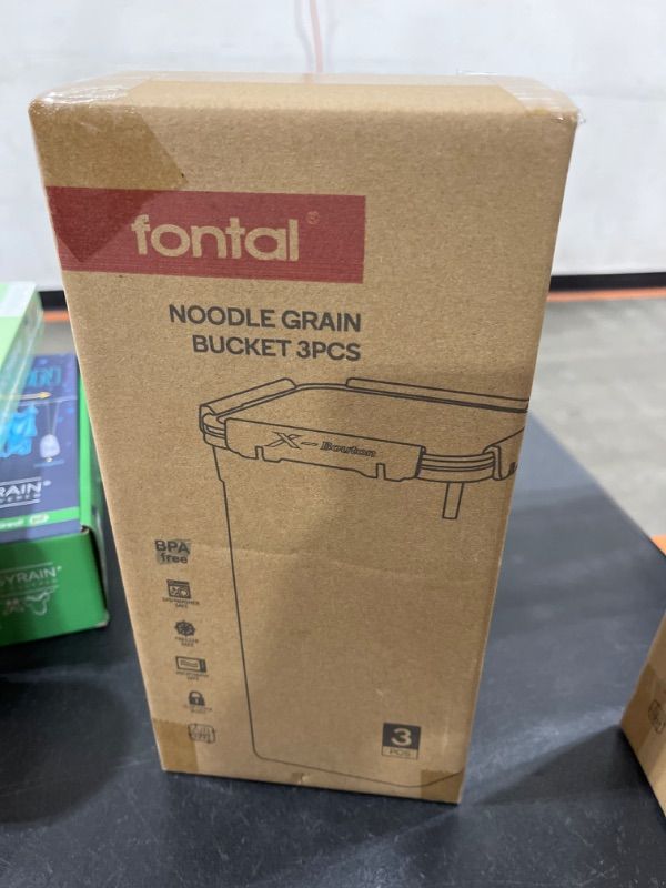 Photo 1 of Pasta Containers Storage, 6 PCS Airtight Food Storage Containers With Lids for Kitchen Pantry Organization and Dry Food Canister For Pasta,Noodle,Grain,Bucket,Stackable and Leak-proof white pasta container