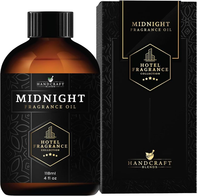 Photo 1 of Handcraft Blends Hotel Fragrance Oil Midnight Scent – Luxury Hotel Collection Diffuser Oil Scents for Home Cold Air Diffusers – Aromatherapy Fragrance Oil Inspired by Black Velvet Scent Oil – 4 Fl Oz
