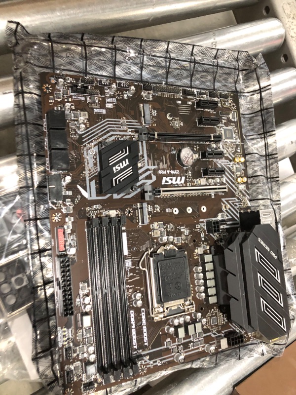 Photo 2 of MSI Z390-A PRO LGA1151 (Intel 8th and 9th Gen) M.2 USB 3.1 Gen 2 DDR4 HDMI DP CFX Dual Gigabit LAN ATX Z390 Gaming Motherboard
