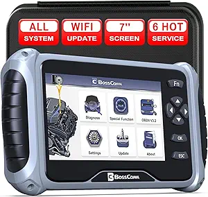 Photo 1 of BC BOSSCOMM IF745 OBD2 Scanner Diagnostic Tool, All System HVAC Car Diagnostics with ABS Brake Bleed-BMS-Oil Reset-Throttle Relearn-SAS-EPB, Scan Tool&Code Reader with 7" Screen, Lifetime WiFi Update h