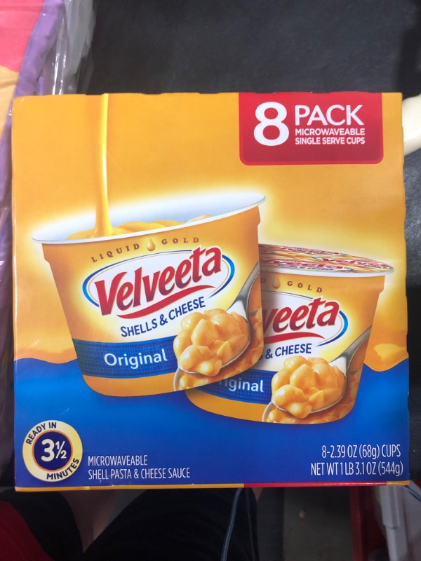 Velveeta Shells & Cheese Pasta, Original, Single Serve Microwave Cups ...