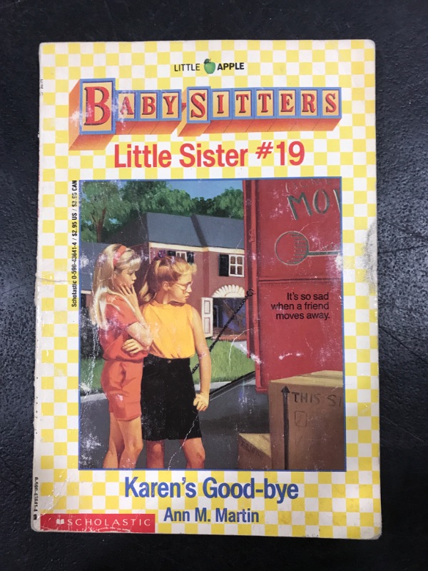 Photo 1 of Babysitters tle Sister #19 Karens Good-bye Paperback Chapter Book by Ann M. Martin