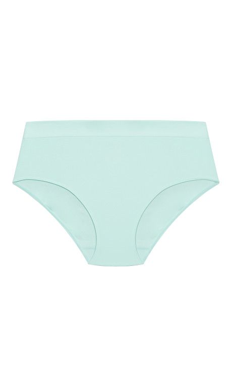 Photo 1 of [Size 1XL] AVENUE BODY Seamless Hi Cut Brief - aqua sky
