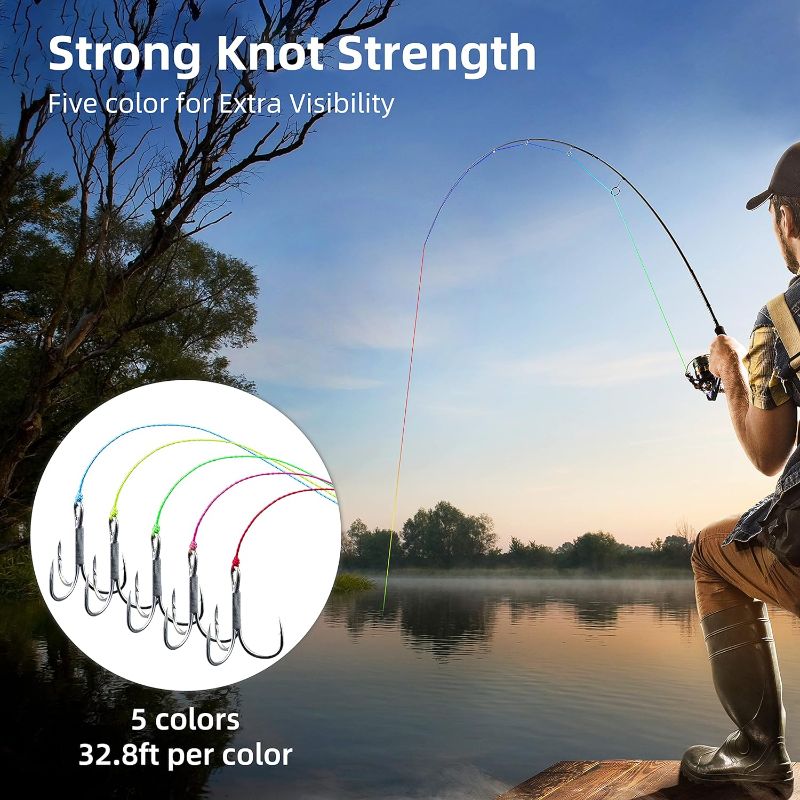 Photo 1 of RUNCL Braided Fishing Line X8, Pro Grade Tournament PE Line for Fresh/Saltwater, Abrasion Resistant, No Stretch, Hi Vis Multi-Color Measure Line 328yards/300m 15lb
