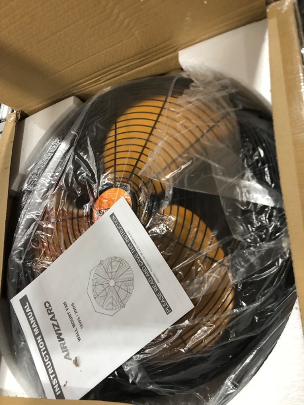 Photo 1 of 18 inch Industrial Wall-Mount Fan, 4250 CFM High Velocity Metal Commercial Fan, 3 Speed, Adjustable Tilt, for Garage, Greenhouse, Covered Patio, Workshop, Gym Room, Basement 18 Inch - 4250 CFM