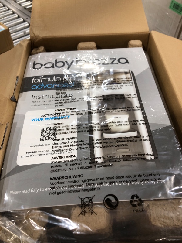 Photo 3 of Baby Brezza New and Improved Formula Pro Advanced Formula Dispenser Machine - Automatically Mix a Warm Formula Bottle Instantly - Easily Make Bottle with Automatic Powder Blending, White Base White