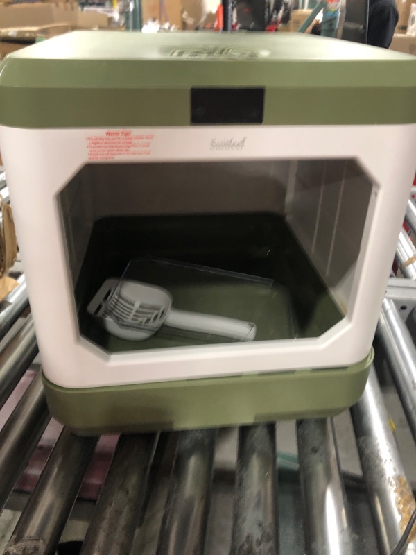 Photo 1 of Smart Odor Removal Cat Litter Box, Large Litter Box with Deodorizing Device for Multiple Cats,Non Leaking Kitty Litter Box, Enclosed Odor Control Cat Box with Scoop&Mat