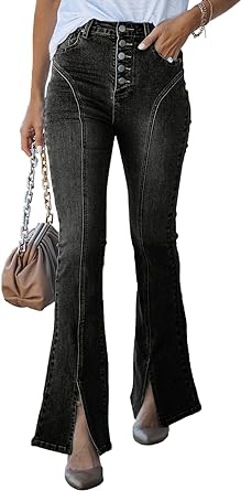 Photo 1 of Astylish Womens High Waisted Bell Bottom Jeans Flare Wide Leg Denim Pants ---SIZE 18