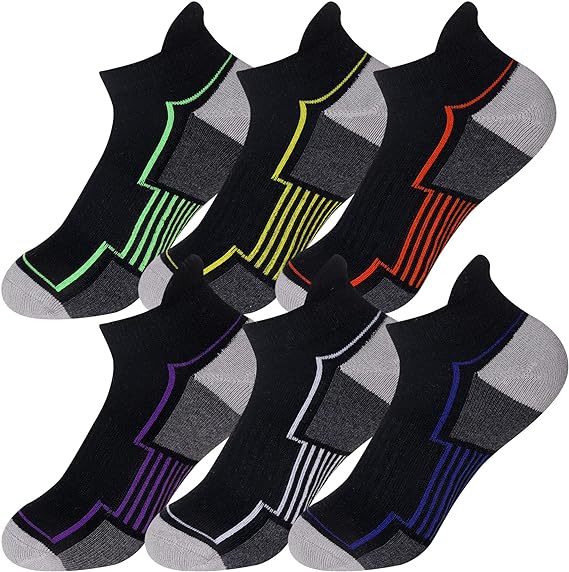 Photo 1 of DoSmart Boys Socks 6 Pairs Sport Ankle Athletic Sock Kids Cotton Half Cushioned Low Cut Socks For Little Big Kids 
