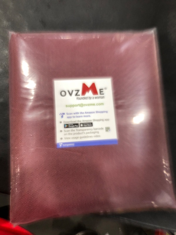 Photo 2 of OVZME Hani 100% Blackout Window Panels for Living Room, Keep Warm Burgundy Blackout Curtains Energy Saving Full Light Blocking Thermal Insulated Curtains, Back Tab & Dual Rod Pocket (W52 x L84) 2x52"x84"-Dual Rod Pocket Burgundy