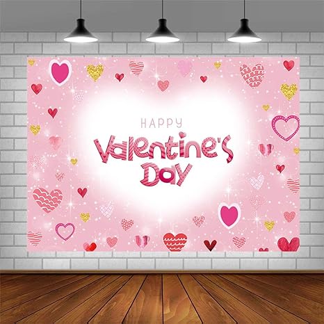 Photo 1 of AIBIIN 7x5ft Happy Valentine's Day Backdrop Red Love Heart Valentine's Day Backdrop Pink HeartRomantic Valentines Day Photography Background 