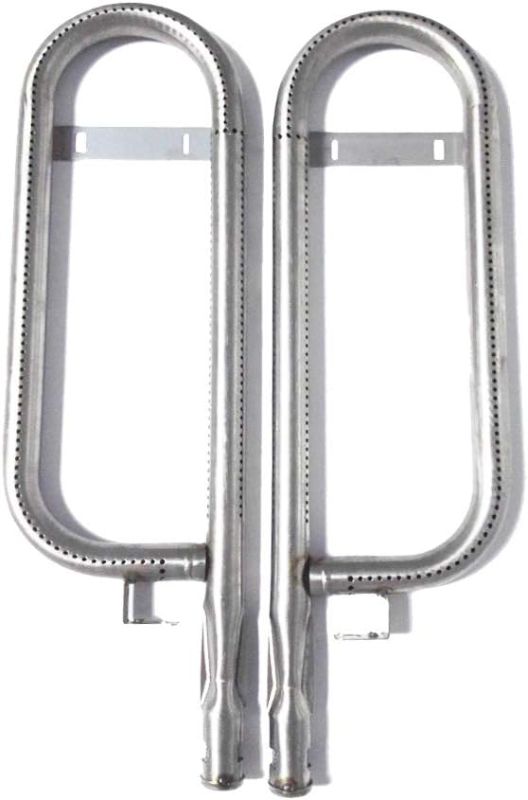 Photo 1 of BBQration 1-Pair Curved 16" x 4 5/8" Each Stainless Steel Burner Replacement for Dyna-Glo DGP350NP, Master Forge MFA350BN, HomeDepot DGP350NP-D, Burner Tube SBT351(One for Left, one for Right)