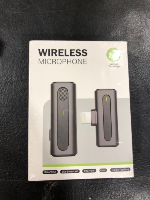 Photo 1 of BILIYIP 2.4GHz Wireless Lavalier Microphone for iPhone iPad, Noise Reduction, Auto-syncs, Clip-on Lapel Mic, Video Recording, YouTube, Facebook Live Stream, Vlogger, Interview, Lightning