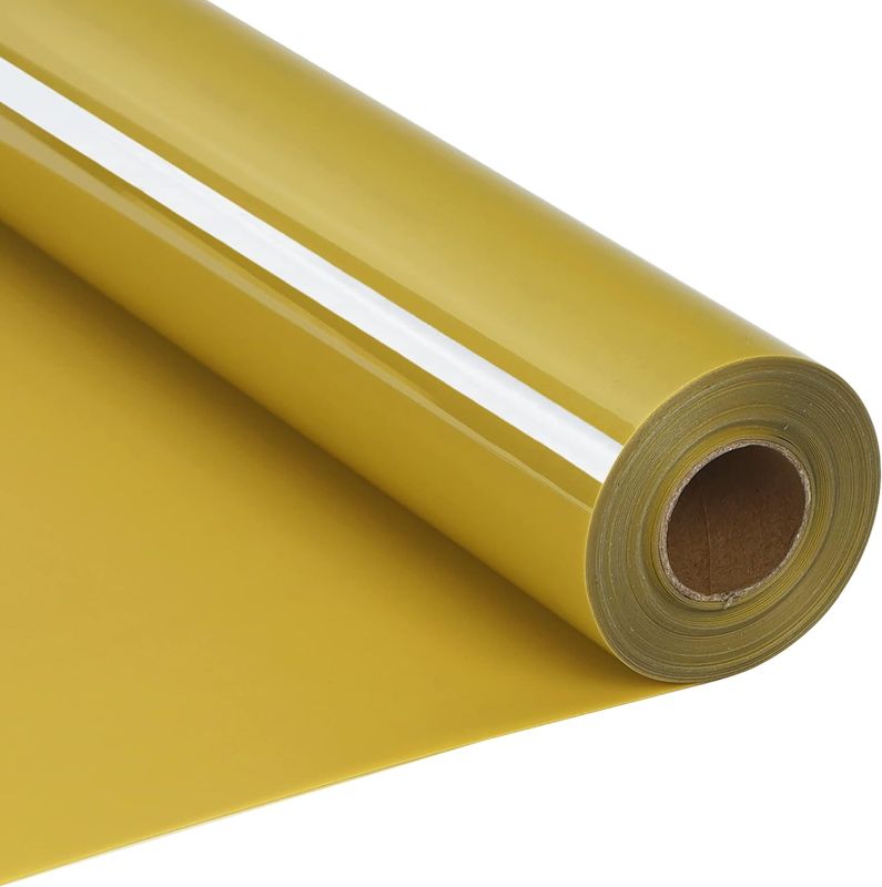 Photo 1 of RENLITONG Golden HTV Iron on Vinyl 12Inch by 20ft Roll HTV Heat Transfer Vinyl for T-Shirt HTV Vinyl Rolls for All Cutter Machine - Easy to Cut & Weed for Heat Vinyl Design 