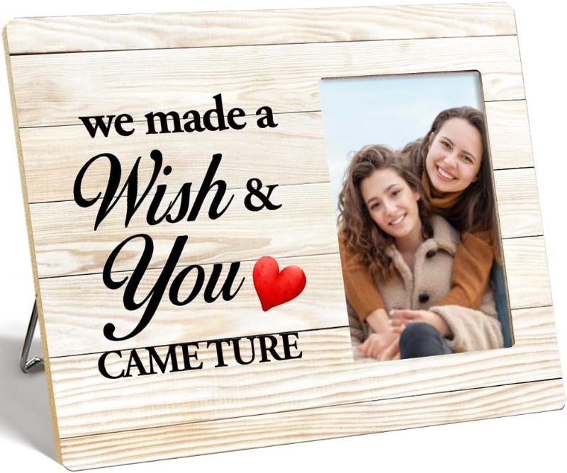Photo 1 of OTINGQD We Made a Wish & You Came True Rustic Wooden Picture Frame Tabletop Wall Display,New Baby Gifts,Adoption Gifts Z355 