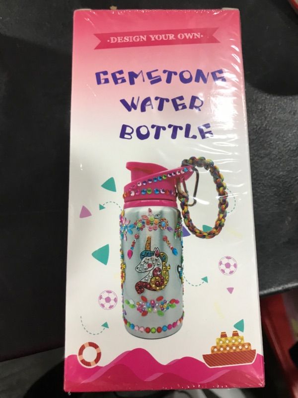 Photo 2 of 7July Decorate Your Own Water Bottle Kits for Girls Age 4-6-8-10,Unicorn Gem Diamond Painting Crafts,Fun Arts and Crafts Gifts Toys for Girls Birthday Christmas