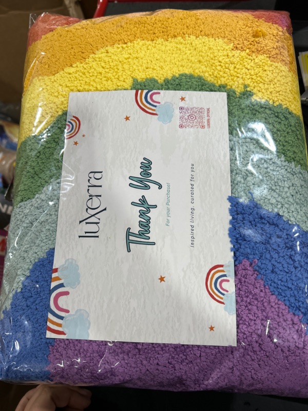 Photo 1 of NIENLCIP Rainbow Bath Mat Colorful 