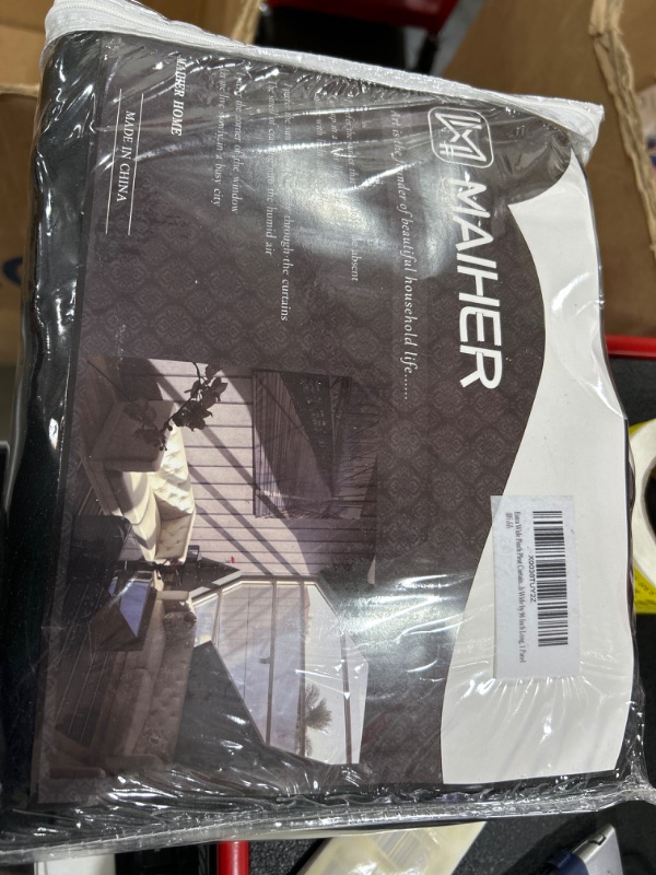 Photo 1 of 84 Inch Wide Pinch Pleat Curtains Blackout, Thermal Insulated Room Darkening Pleated Drape for Living Room, Bedroom, Black, 96 Inches Long, 1 Panel Black 84"W x 96"L