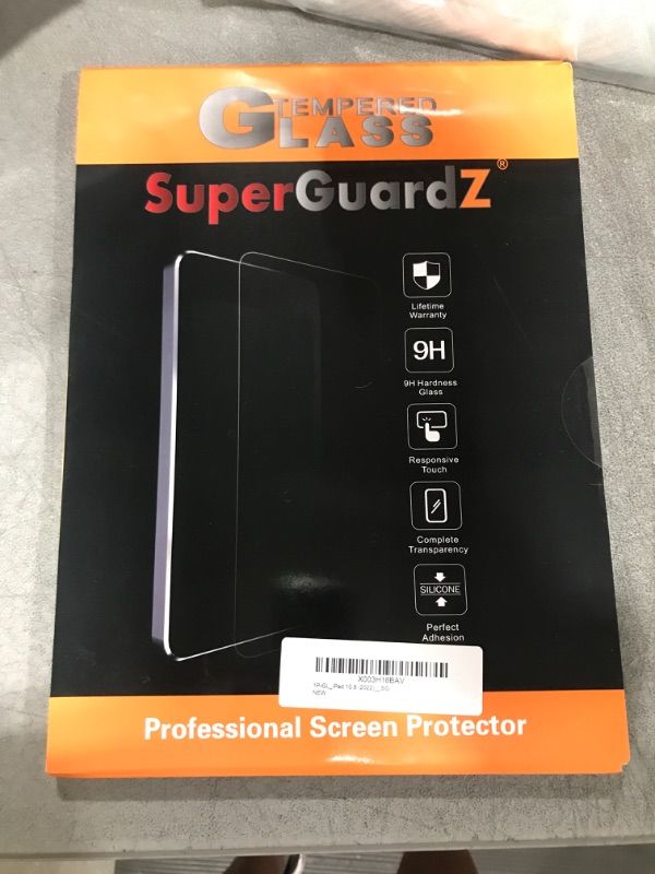 Photo 2 of for iPad 10.9 inch (10th Gen, 2022) Tempered Glass Screen Protector [Privacy Anti-Spy], SuperGuardZ, 9H Anti-Scratch, 2.5D Round Edge, Anti-Bubble Privacy Tempered Glass