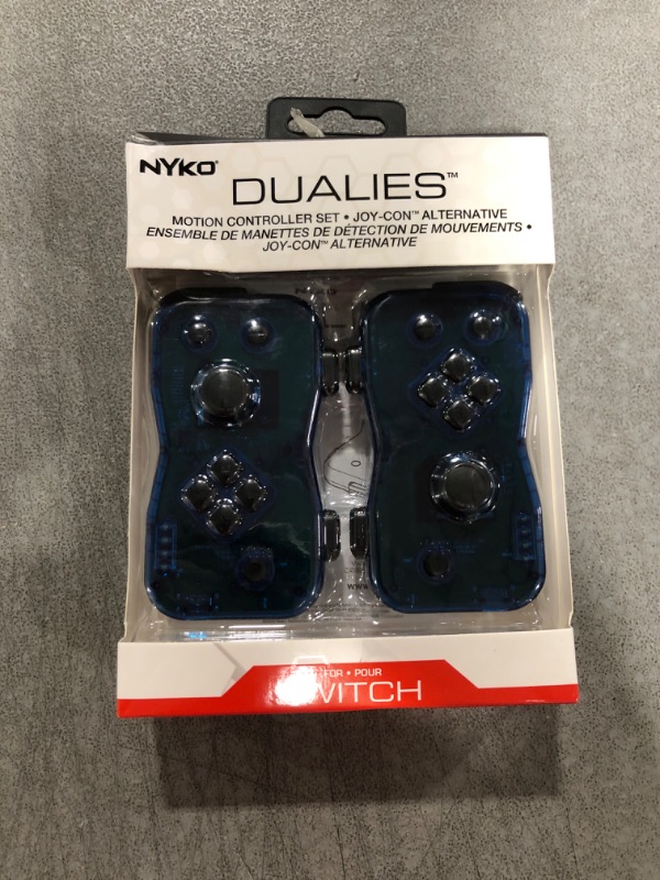 Photo 2 of Nyko Dualies Controller Set for Nintendo Switch - Blue/White: Comfortable, Responsive, and Precise Wireless Gaming with Motion Control, USB C Charge Cable. Joycon Alternative